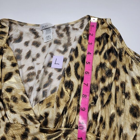 SEXY Shimmer Animal Print Dress Short Sleeve S & L - Picture 15 of 15